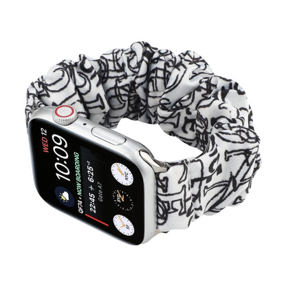 Fabric Hair Ring Watch Band For Apple Watch Series 9&8&7 41mm / SE 3&SE 2&6&SE&5&4 40mm / 3&2&1 38mm(11) by buy2fix