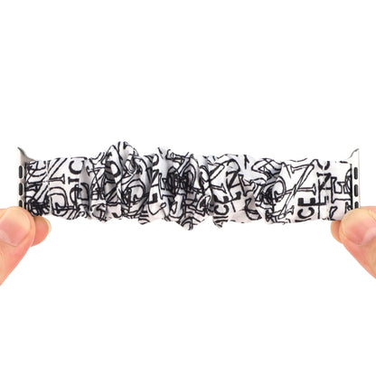 Fabric Hair Ring Watch Band For Apple Watch Series 9&8&7 41mm / SE 3&SE 2&6&SE&5&4 40mm / 3&2&1 38mm(11) by buy2fix