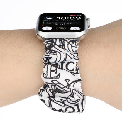 Fabric Hair Ring Watch Band For Apple Watch Series 9&8&7 41mm / SE 3&SE 2&6&SE&5&4 40mm / 3&2&1 38mm(11) by buy2fix