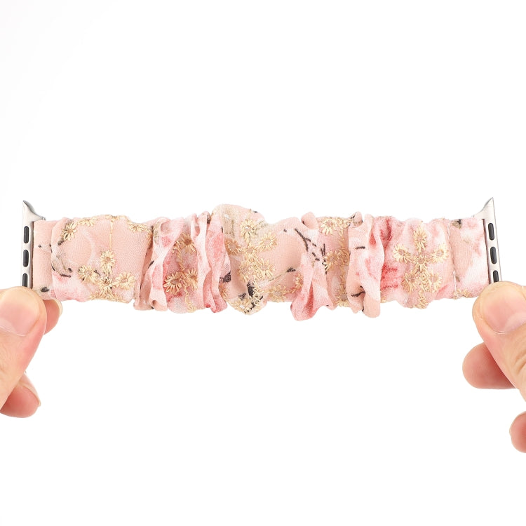 Fabric Hair Ring Watch Band For Apple Watch Ultra 49mm&Watch Ultra 2 49mm / Series 9&8&7 45mm / SE 3&SE 2&6&SE&5&4 44mm / 3&2&1 42mm(1) by buy2fix