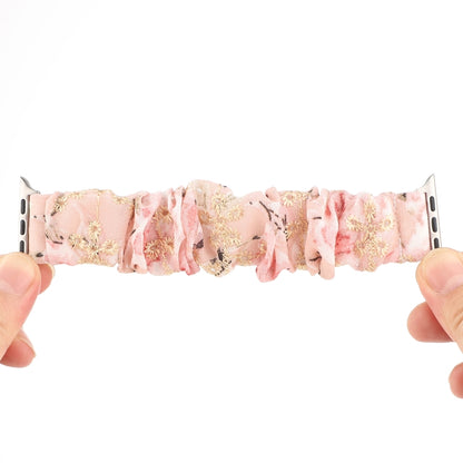 Fabric Hair Ring Watch Band For Apple Watch Ultra 49mm&Watch Ultra 2 49mm / Series 9&8&7 45mm / SE 3&SE 2&6&SE&5&4 44mm / 3&2&1 42mm(1) by buy2fix