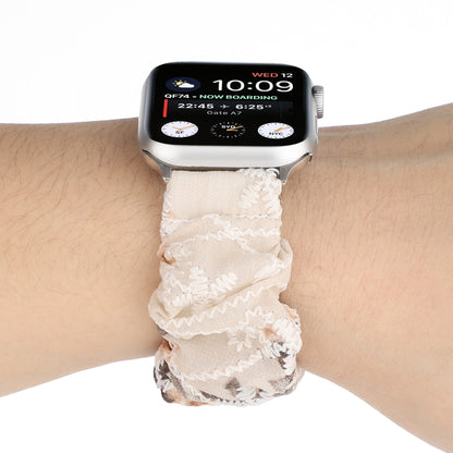 Fabric Hair Ring Watch Band For Apple Watch Ultra 49mm&Watch Ultra 2 49mm / Series 9&8&7 45mm / SE 3&SE 2&6&SE&5&4 44mm / 3&2&1 42mm(3) by buy2fix