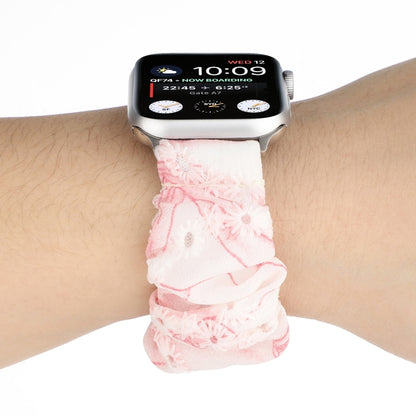 Fabric Hair Ring Watch Band For Apple Watch Ultra 49mm&Watch Ultra 2 49mm / Series 9&8&7 45mm / SE 3&SE 2&6&SE&5&4 44mm / 3&2&1 42mm(4) by buy2fix