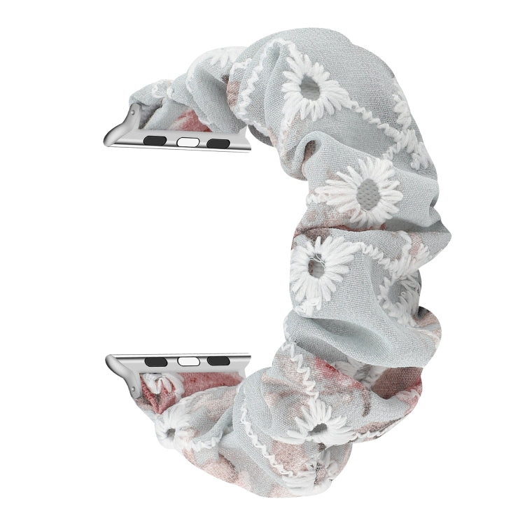 Fabric Hair Ring Watch Band For Apple Watch Ultra 49mm&Watch Ultra 2 49mm / Series 9&8&7 45mm / SE 3&SE 2&6&SE&5&4 44mm / 3&2&1 42mm(5) by buy2fix