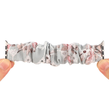 Fabric Hair Ring Watch Band For Apple Watch Ultra 49mm&Watch Ultra 2 49mm / Series 9&8&7 45mm / SE 3&SE 2&6&SE&5&4 44mm / 3&2&1 42mm(5) by buy2fix