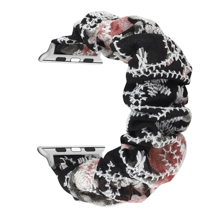 Fabric Hair Ring Watch Band For Apple Watch Ultra 49mm&Watch Ultra 2 49mm / Series 9&8&7 45mm / SE 3&SE 2&6&SE&5&4 44mm / 3&2&1 42mm(7) by buy2fix