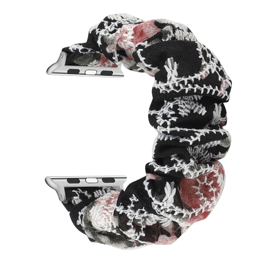 Fabric Hair Ring Watch Band For Apple Watch Ultra 49mm&Watch Ultra 2 49mm / Series 9&8&7 45mm / SE 3&SE 2&6&SE&5&4 44mm / 3&2&1 42mm(7) by buy2fix