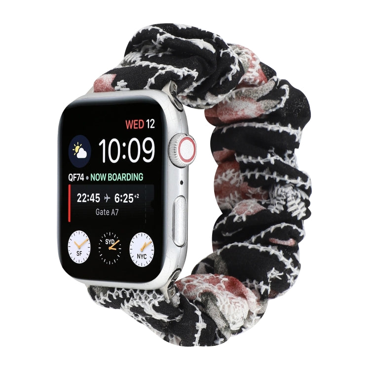 Fabric Hair Ring Watch Band For Apple Watch Ultra 49mm&Watch Ultra 2 49mm / Series 9&8&7 45mm / SE 3&SE 2&6&SE&5&4 44mm / 3&2&1 42mm(7) by buy2fix