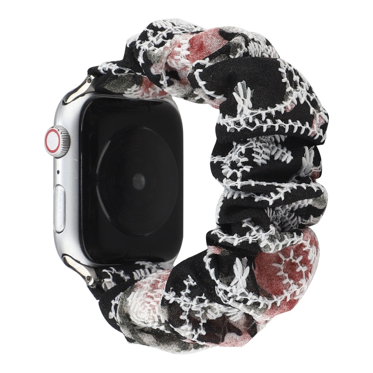 Fabric Hair Ring Watch Band For Apple Watch Ultra 49mm&Watch Ultra 2 49mm / Series 9&8&7 45mm / SE 3&SE 2&6&SE&5&4 44mm / 3&2&1 42mm(7) by buy2fix