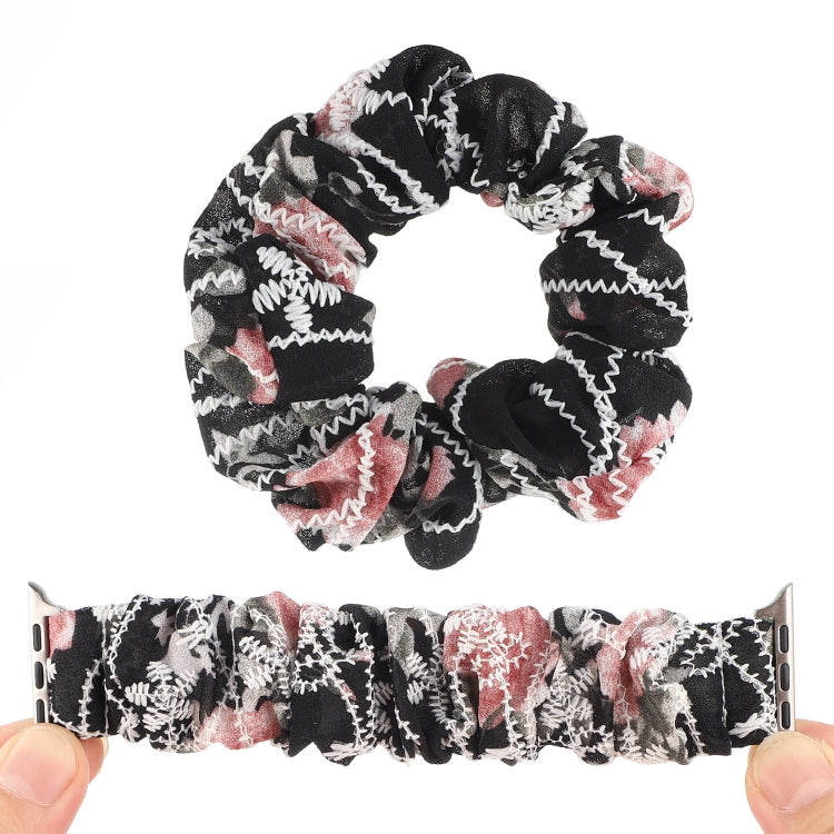 Fabric Hair Ring Watch Band For Apple Watch Ultra 49mm&Watch Ultra 2 49mm / Series 9&8&7 45mm / SE 3&SE 2&6&SE&5&4 44mm / 3&2&1 42mm(7) by buy2fix