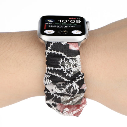 Fabric Hair Ring Watch Band For Apple Watch Ultra 49mm&Watch Ultra 2 49mm / Series 9&8&7 45mm / SE 3&SE 2&6&SE&5&4 44mm / 3&2&1 42mm(7) by buy2fix