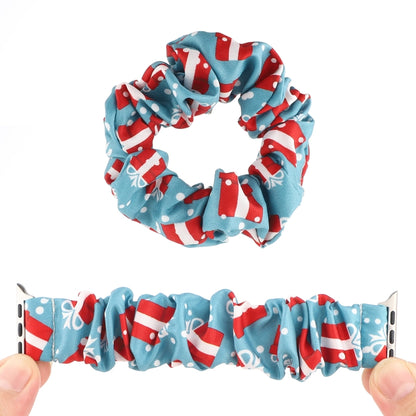 Fabric Hair Ring Watch Band For Apple Watch Ultra 49mm&Watch Ultra 2 49mm / Series 9&8&7 45mm / SE 3&SE 2&6&SE&5&4 44mm / 3&2&1 42mm(10) by buy2fix