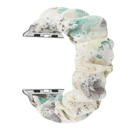 Fabric Hair Ring Watch Band For Apple Watch Series 9&8&7 41mm / SE 3&SE 2&6&SE&5&4 40mm / 3&2&1 38mm by buy2fix