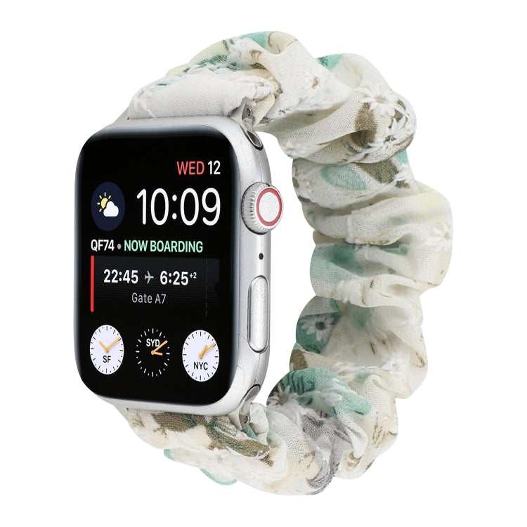 Fabric Hair Ring Watch Band For Apple Watch Series 9&8&7 41mm / SE 3&SE 2&6&SE&5&4 40mm / 3&2&1 38mm by buy2fix