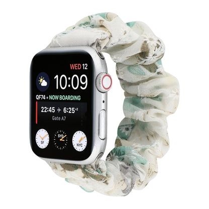 Fabric Hair Ring Watch Band For Apple Watch Series 9&8&7 41mm / SE 3&SE 2&6&SE&5&4 40mm / 3&2&1 38mm by buy2fix