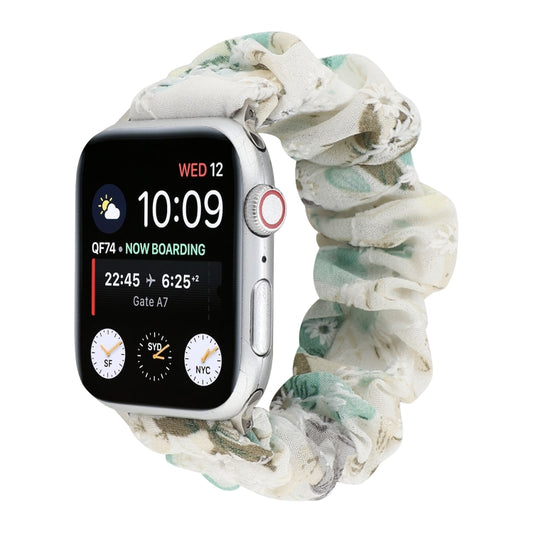 Fabric Hair Ring Watch Band For Apple Watch Series 9&8&7 41mm / SE 3&SE 2&6&SE&5&4 40mm / 3&2&1 38mm by buy2fix