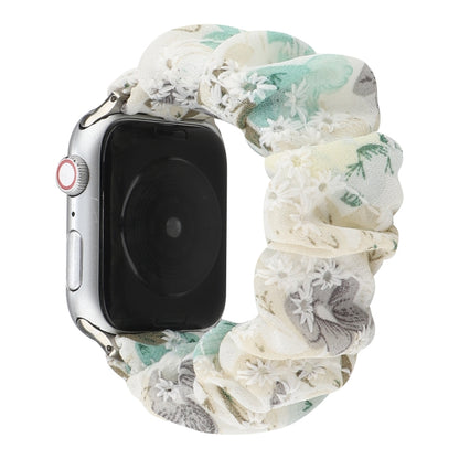 Fabric Hair Ring Watch Band For Apple Watch Series 9&8&7 41mm / SE 3&SE 2&6&SE&5&4 40mm / 3&2&1 38mm by buy2fix