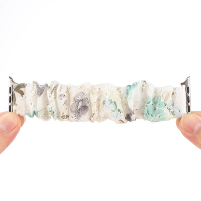 Fabric Hair Ring Watch Band For Apple Watch Series 9&8&7 41mm / SE 3&SE 2&6&SE&5&4 40mm / 3&2&1 38mm by buy2fix