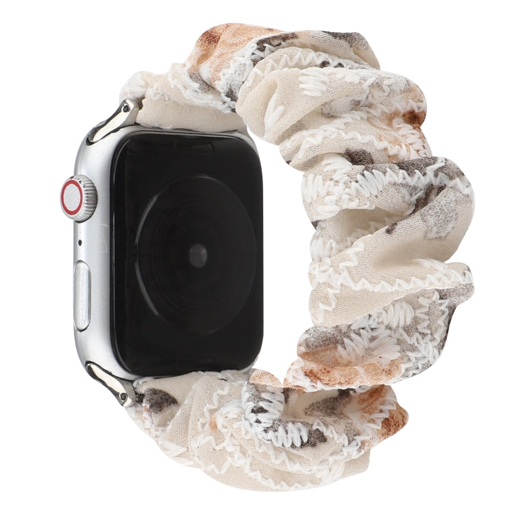 Fabric Hair Ring Watch Band For Apple Watch Series 9&8&7 41mm / SE 3&SE 2&6&SE&5&4 40mm / 3&2&1 38mm(3) by buy2fix