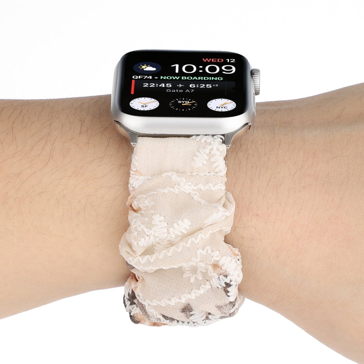 Fabric Hair Ring Watch Band For Apple Watch Series 9&8&7 41mm / SE 3&SE 2&6&SE&5&4 40mm / 3&2&1 38mm(3) by buy2fix