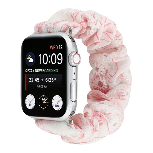 Fabric Hair Ring Watch Band For Apple Watch Series 9&8&7 41mm / SE 3&SE 2&6&SE&5&4 40mm / 3&2&1 38mm(4) by buy2fix