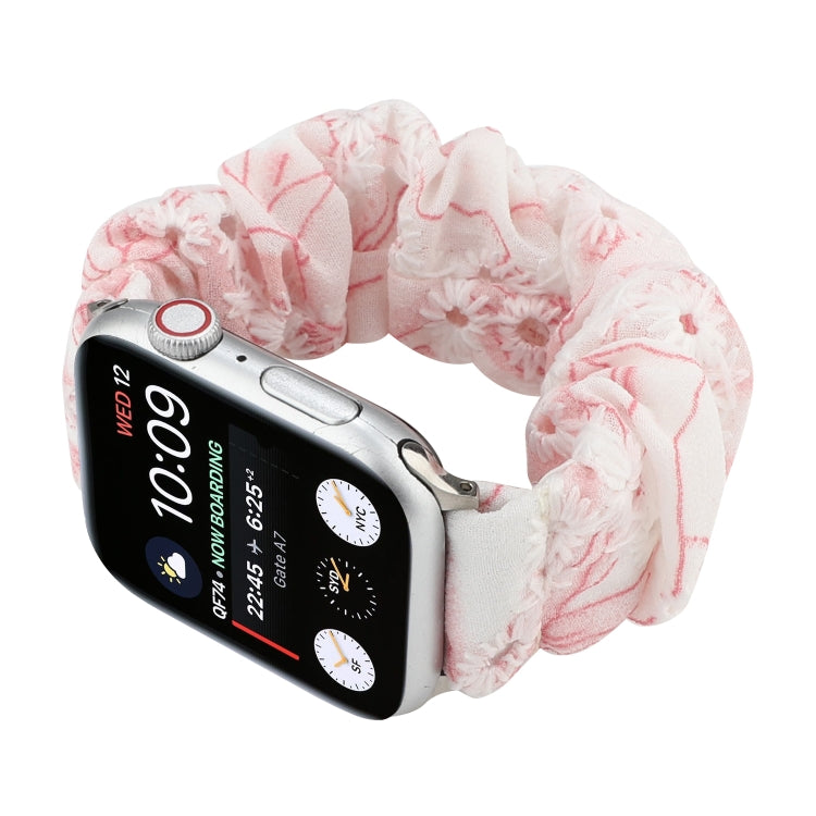 Fabric Hair Ring Watch Band For Apple Watch Series 9&8&7 41mm / SE 3&SE 2&6&SE&5&4 40mm / 3&2&1 38mm(4) by buy2fix