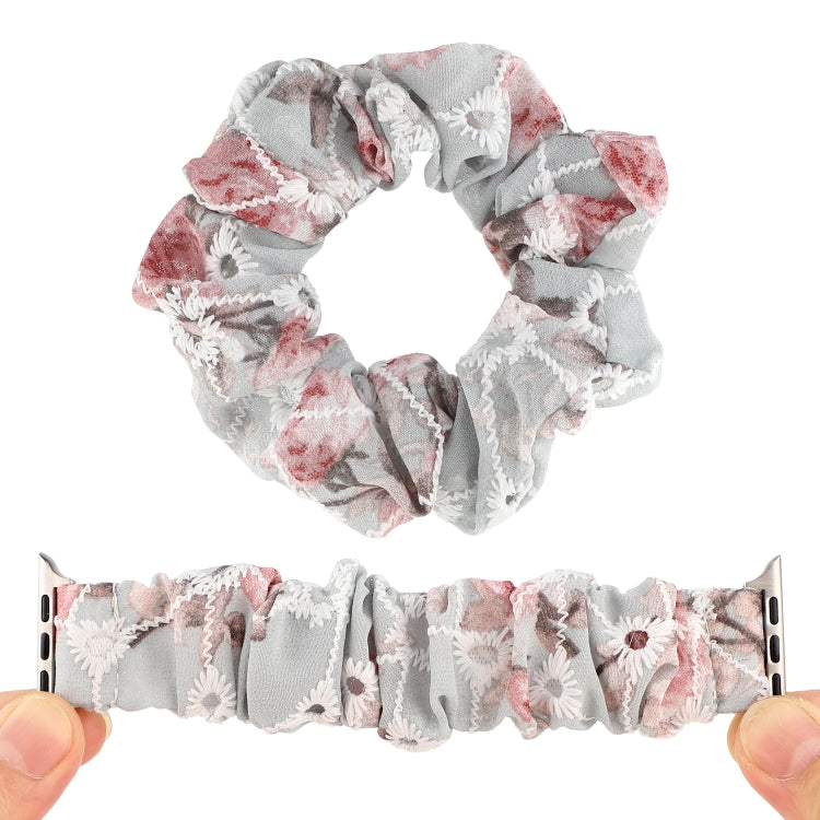 Fabric Hair Ring Watch Band For Apple Watch Series 9&8&7 41mm / SE 3&SE 2&6&SE&5&4 40mm / 3&2&1 38mm(5) by buy2fix