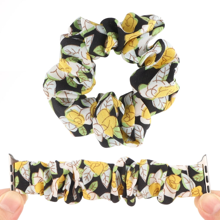 Fabric Hair Ring Watch Band For Apple Watch Ultra 49mm&Watch Ultra 2 49mm / Series 9&8&7 45mm / SE 3&SE 2&6&SE&5&4 44mm / 3&2&1 42mm(2) by buy2fix