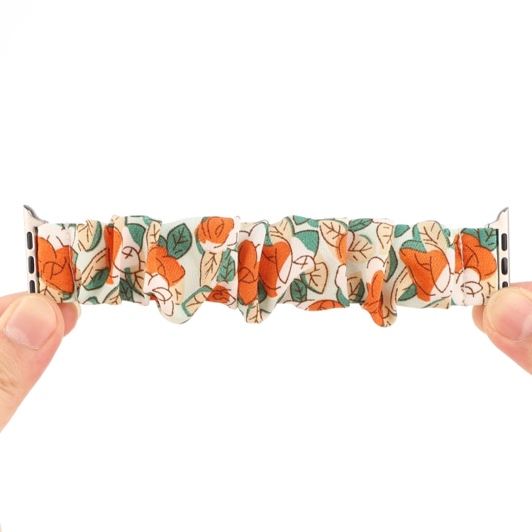 Fabric Hair Ring Watch Band For Apple Watch Ultra 49mm&Watch Ultra 2 49mm / Series 9&8&7 45mm / SE 3&SE 2&6&SE&5&4 44mm / 3&2&1 42mm(4) by buy2fix