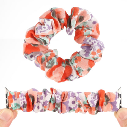 Fabric Hair Ring Watch Band For Apple Watch Ultra 49mm&Watch Ultra 2 49mm / Series 9&8&7 45mm / SE 3&SE 2&6&SE&5&4 44mm / 3&2&1 42mm(5) by buy2fix