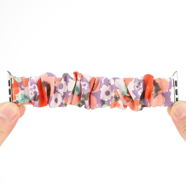 Fabric Hair Ring Watch Band For Apple Watch Ultra 49mm&Watch Ultra 2 49mm / Series 9&8&7 45mm / SE 3&SE 2&6&SE&5&4 44mm / 3&2&1 42mm(5) by buy2fix