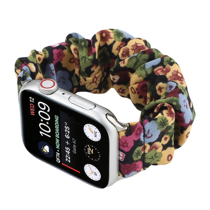 Fabric Hair Ring Watch Band For Apple Watch Ultra 49mm&Watch Ultra 2 49mm / Series 9&8&7 45mm / SE 3&SE 2&6&SE&5&4 44mm / 3&2&1 42mm(8) by buy2fix