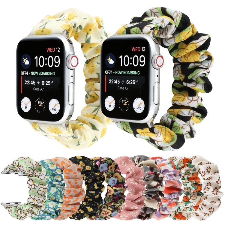 Fabric Hair Ring Watch Band For Apple Watch Ultra 49mm&Watch Ultra 2 49mm / Series 9&8&7 45mm / SE 3&SE 2&6&SE&5&4 44mm / 3&2&1 42mm(12) by buy2fix