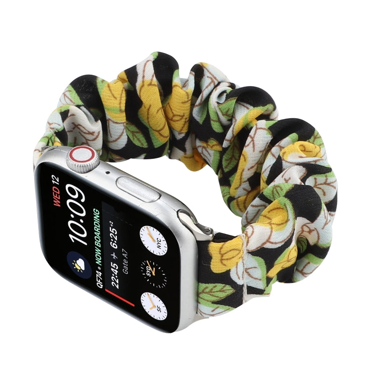 Fabric Hair Ring Watch Band For Apple Watch Series 9&8&7 41mm / SE 3&SE 2&6&SE&5&4 40mm / 3&2&1 38mm(2) by buy2fix