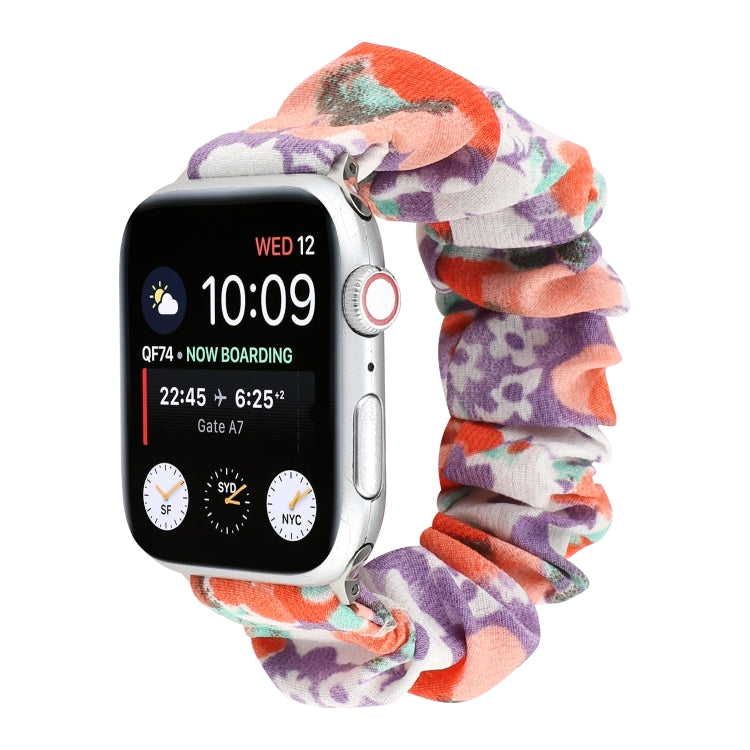 Fabric Hair Ring Watch Band For Apple Watch Series 9&8&7 41mm / SE 3&SE 2&6&SE&5&4 40mm / 3&2&1 38mm(5) by buy2fix