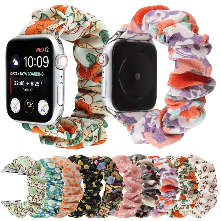 Fabric Hair Ring Watch Band For Apple Watch Series 9&8&7 41mm / SE 3&SE 2&6&SE&5&4 40mm / 3&2&1 38mm(8) by buy2fix