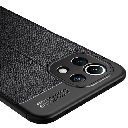 For Xiaomi Mi 11 Lite Litchi Texture TPU Shockproof Case(Black) - Xiaomi Cases by buy2fix | Online Shopping UK | buy2fix