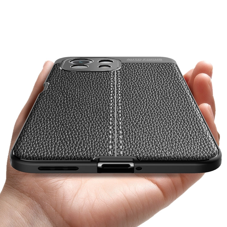 For Xiaomi Mi 11 Lite Litchi Texture TPU Shockproof Case(Black) - Xiaomi Cases by buy2fix | Online Shopping UK | buy2fix