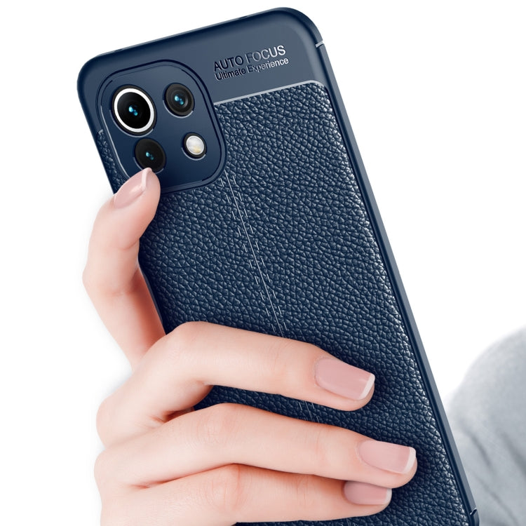 For Xiaomi Mi 11 Lite Litchi Texture TPU Shockproof Case(Black) - Xiaomi Cases by buy2fix | Online Shopping UK | buy2fix
