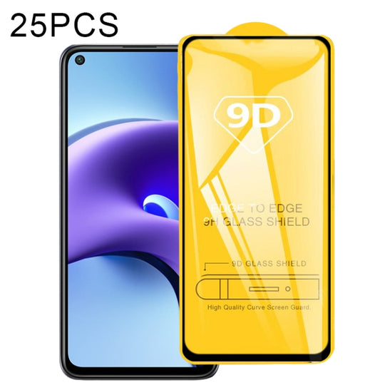 For Xiaomi Redmi Note 9T 25 PCS 9D Full Glue Full Screen Tempered Glass Film
