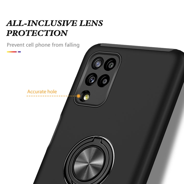 For Samsung Galaxy A12 5G PC + TPU Shockproof Magnetic Protective Case with Invisible Ring Holder(Black) by buy2fix