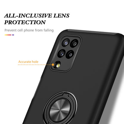 For Samsung Galaxy A12 5G PC + TPU Shockproof Magnetic Protective Case with Invisible Ring Holder(Black) by buy2fix
