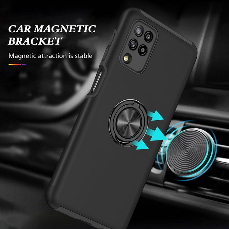 For Samsung Galaxy A12 5G PC + TPU Shockproof Magnetic Protective Case with Invisible Ring Holder(Black) by buy2fix
