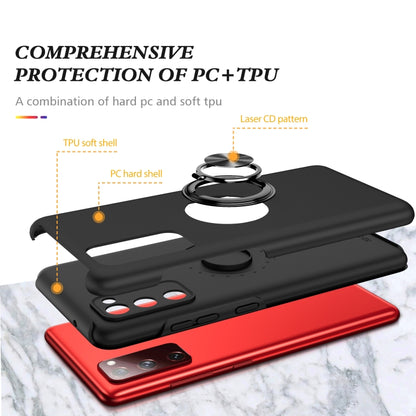 For Samsung Galaxy S20 FE PC + TPU Shockproof Magnetic Protective Case with Invisible Ring Holder(Black) by buy2fix