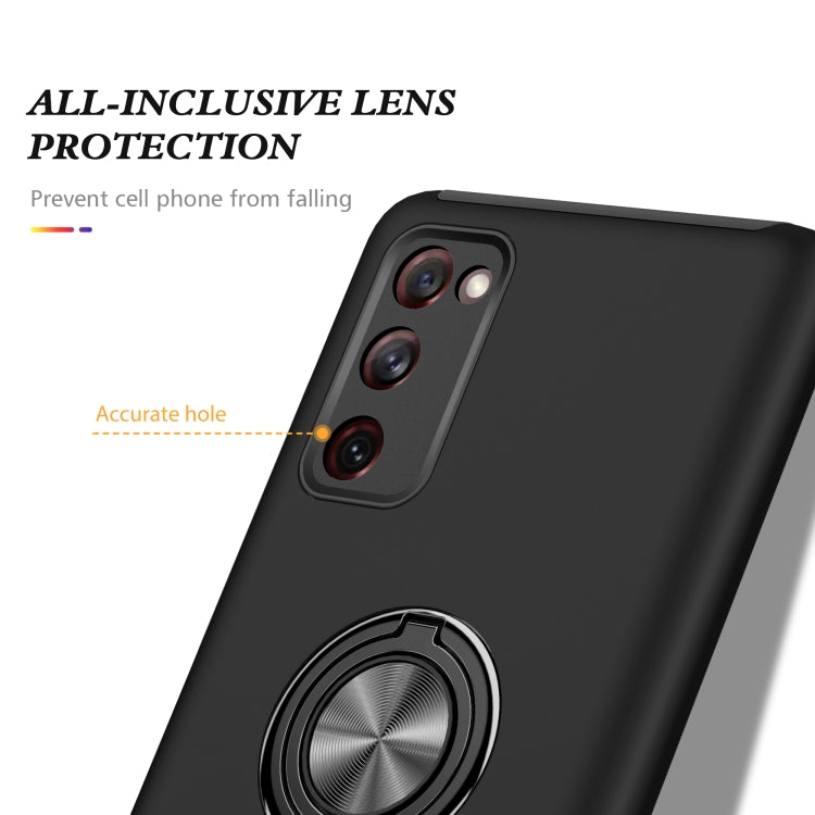 For Samsung Galaxy S20 FE PC + TPU Shockproof Magnetic Protective Case with Invisible Ring Holder(Black) by buy2fix