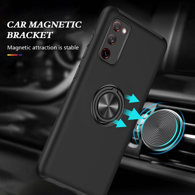 For Samsung Galaxy S20 FE PC + TPU Shockproof Magnetic Protective Case with Invisible Ring Holder(Black) by buy2fix