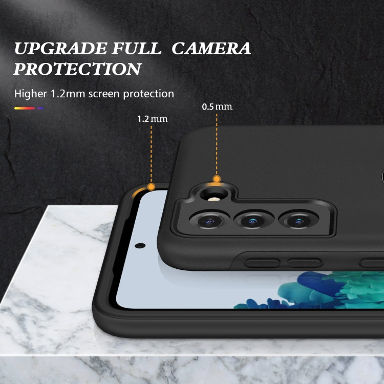 For Samsung Galaxy S21 5G PC + TPU Shockproof Magnetic Protective Case with Invisible Ring Holder(Black) - Galaxy S21 5G Cases by buy2fix | Online Shopping UK | buy2fix