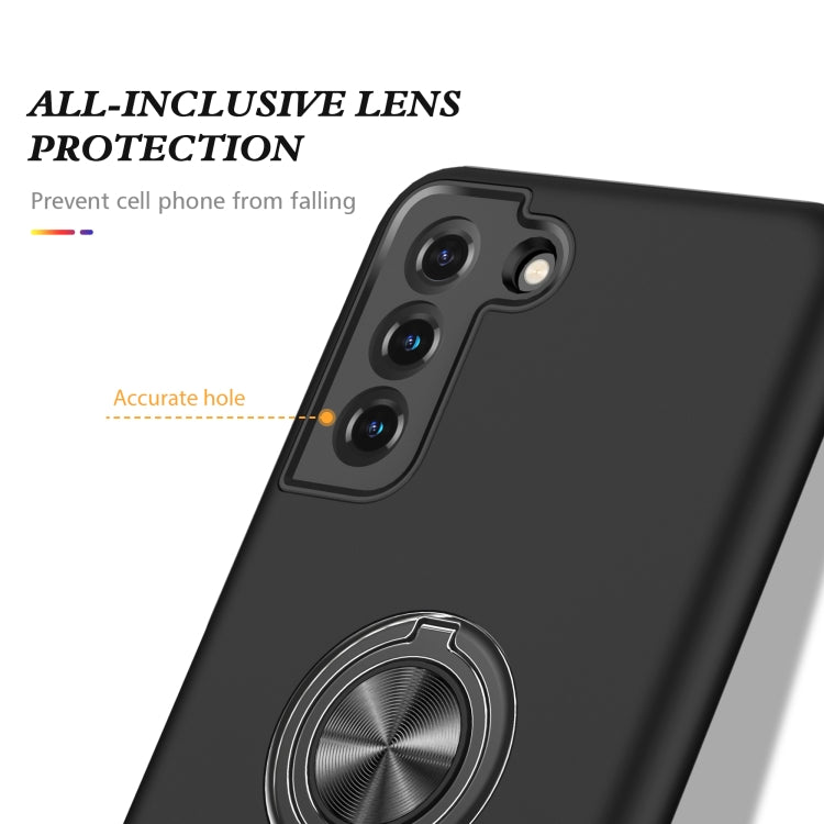 For Samsung Galaxy S21 5G PC + TPU Shockproof Magnetic Protective Case with Invisible Ring Holder(Black) - Galaxy S21 5G Cases by buy2fix | Online Shopping UK | buy2fix