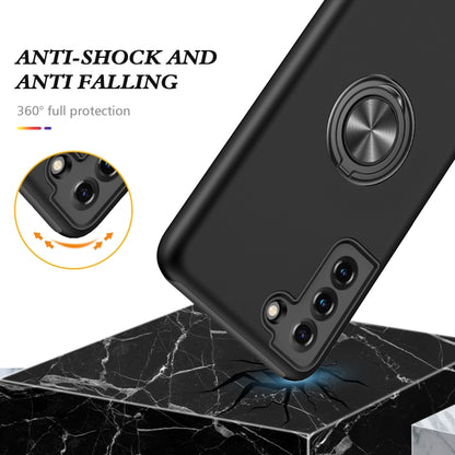 For Samsung Galaxy S21 5G PC + TPU Shockproof Magnetic Protective Case with Invisible Ring Holder(Black) - Galaxy S21 5G Cases by buy2fix | Online Shopping UK | buy2fix