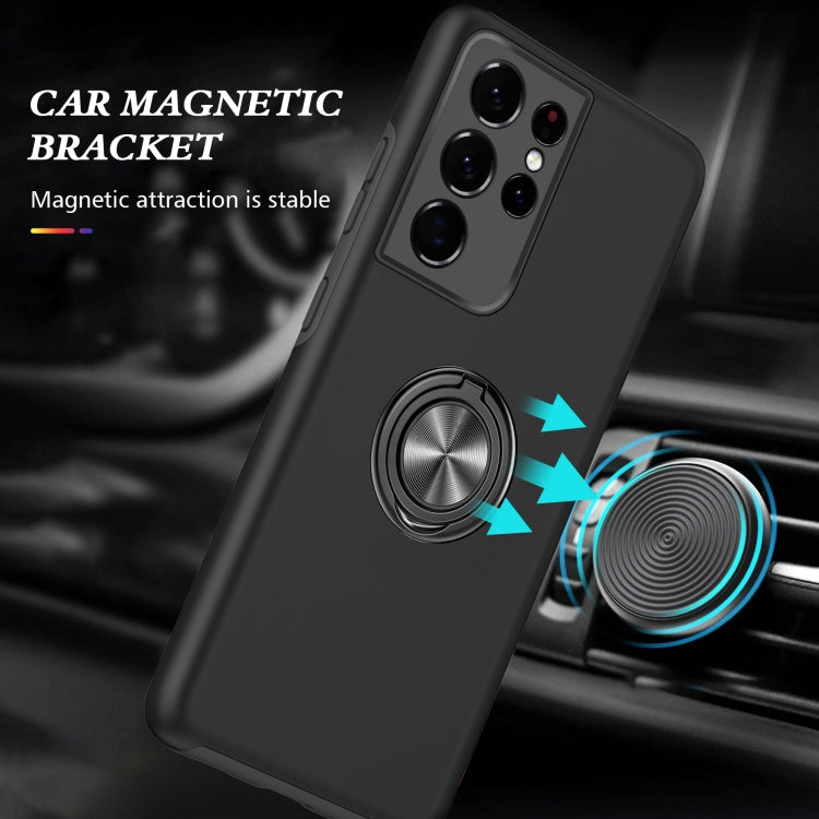 For Samsung Galaxy S21 Ultra 5G PC + TPU Shockproof Magnetic Protective Case with Invisible Ring Holder(Black) - Galaxy S21 Ultra 5G Cases by buy2fix | Online Shopping UK | buy2fix